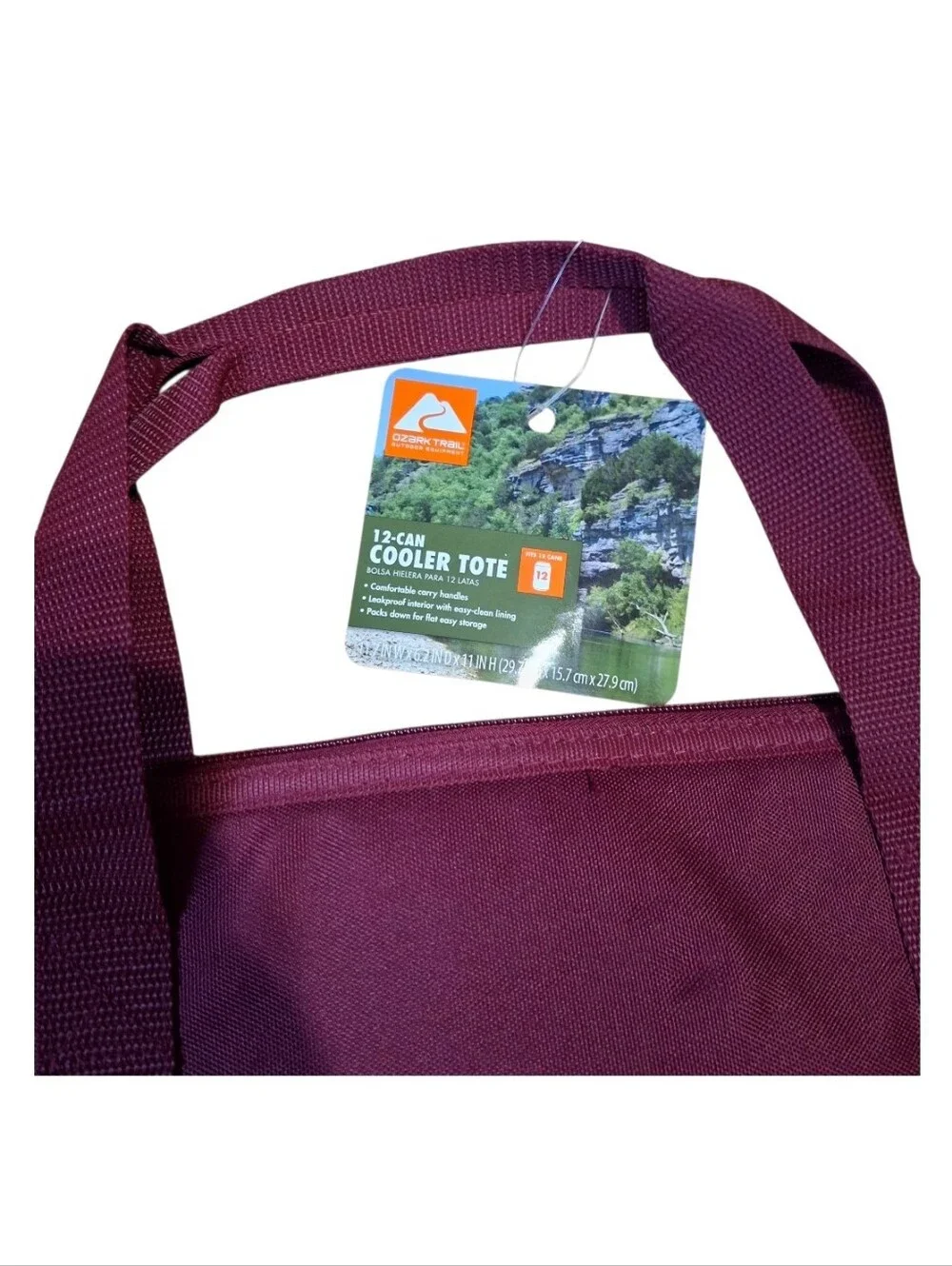 Ozark Trail 12 Can Soft Cooler Tote, Plum, 10.5 Quart Volume Capacity New.